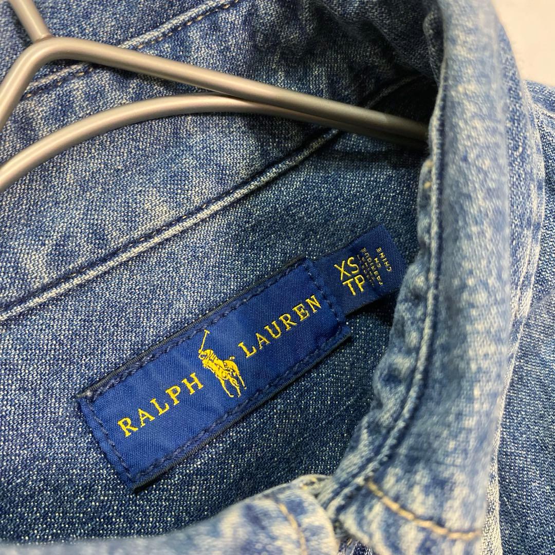 RALPH LAURENラルフローレン BDデニムシャツワンピース　XS