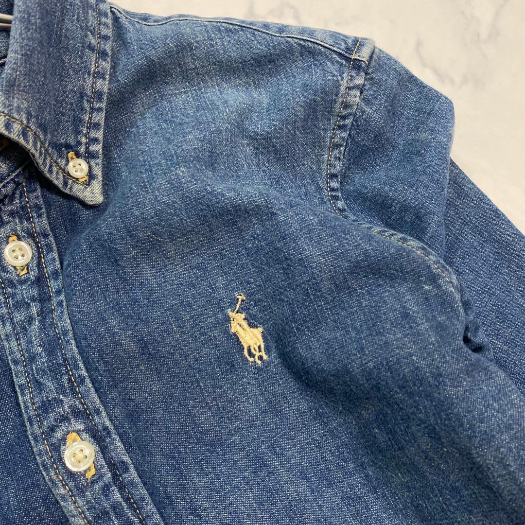 RALPH LAURENラルフローレン BDデニムシャツワンピース　XS