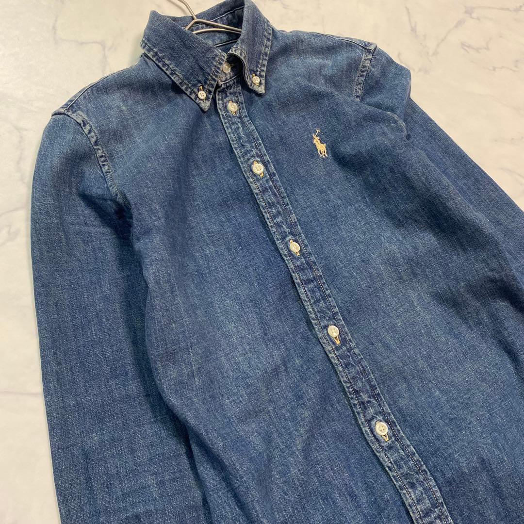 RALPH LAURENラルフローレン BDデニムシャツワンピース　XS