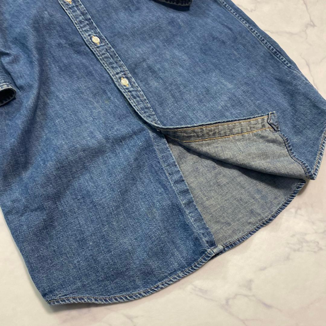 RALPH LAURENラルフローレン BDデニムシャツワンピース　XS