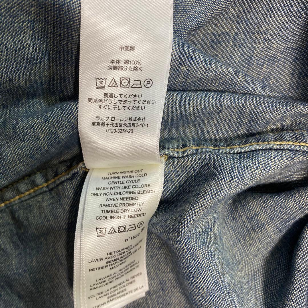 RALPH LAURENラルフローレン BDデニムシャツワンピース　XS