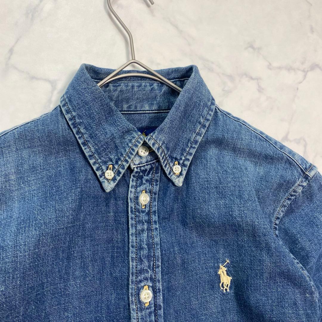 RALPH LAURENラルフローレン BDデニムシャツワンピース　XS