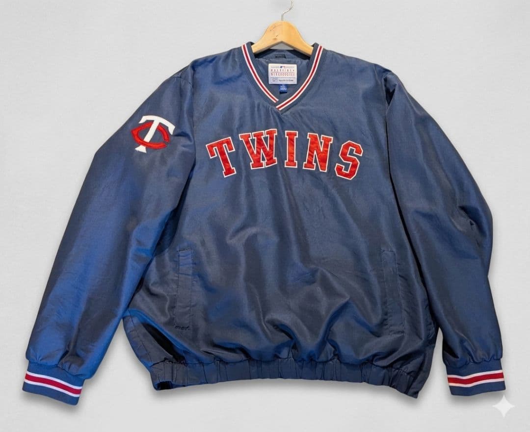 90s MLBツインズ Vネック プルオーバー