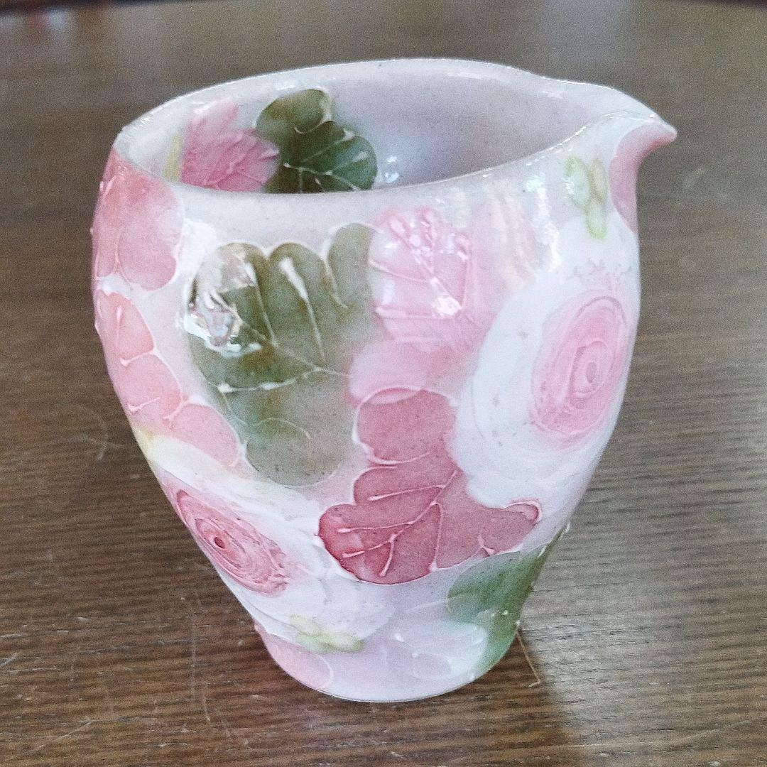【新品・未使用】工房ゆずりは　釉彩ローズ　片口　酒器　陶器　贈り物