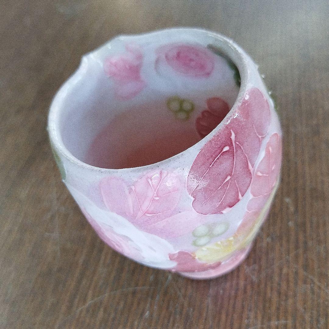 【新品・未使用】工房ゆずりは　釉彩ローズ　片口　酒器　陶器　贈り物