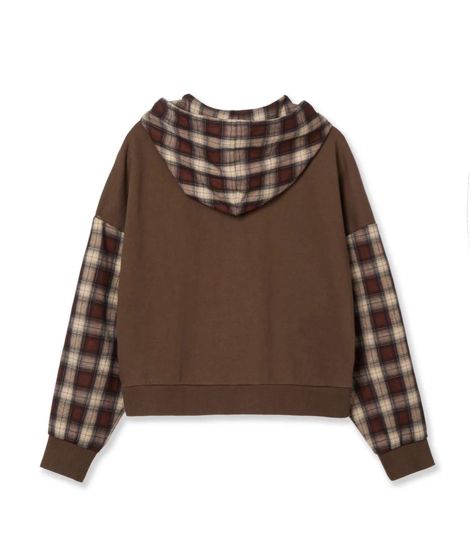 AEAE EE CHECK PATCHWORK HOOD ZIP-UP パーカー