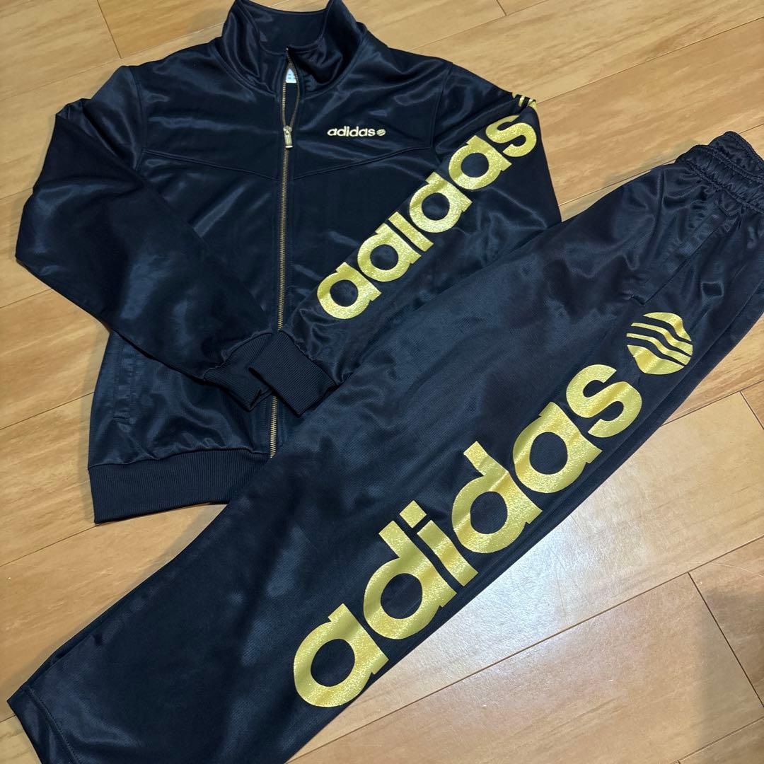adidas NEO ジャージ上下セット 黒/金