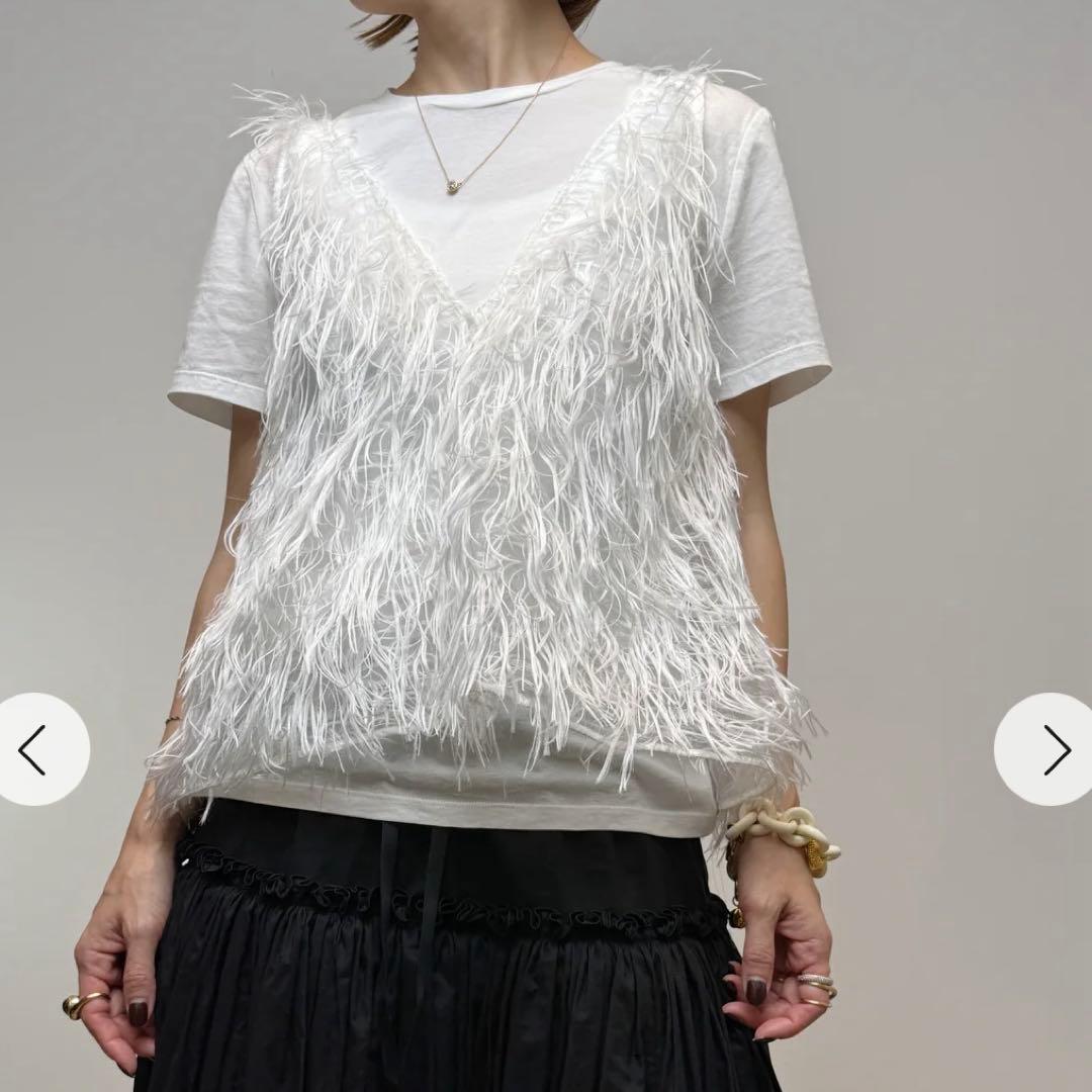chieko チエコ　plume layered top 38