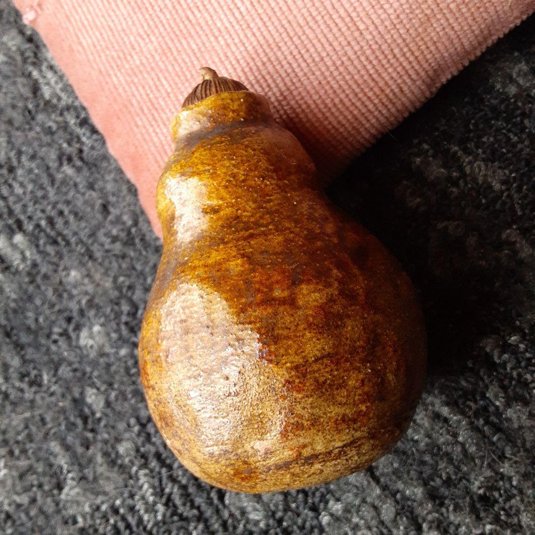 古い褐釉陶器振出/手製瓢箪茶入/茶華骨董道具/金平糖菓子鉢/唐津信楽黄瀬戸萬古焼