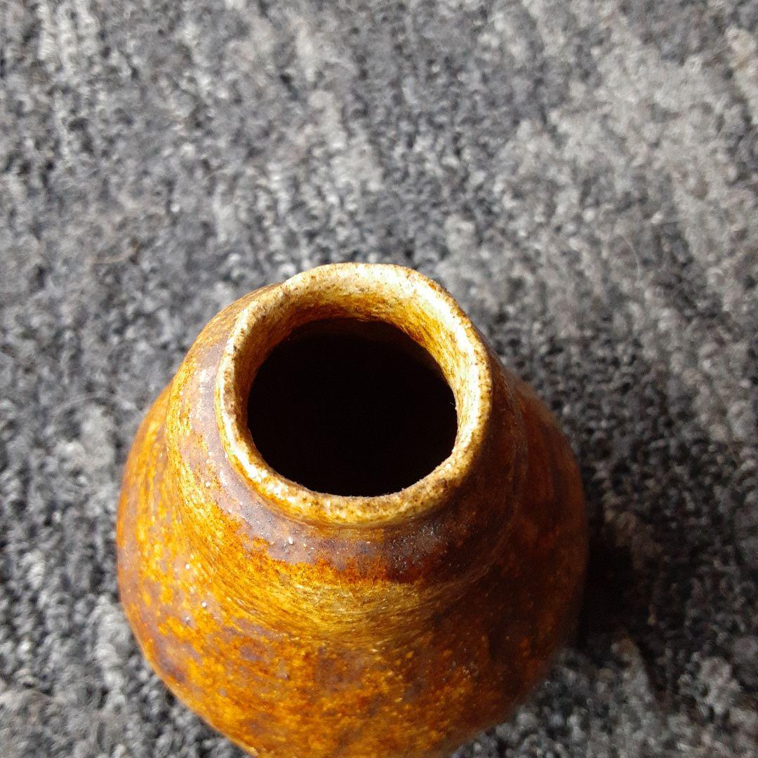 古い褐釉陶器振出/手製瓢箪茶入/茶華骨董道具/金平糖菓子鉢/唐津信楽黄瀬戸萬古焼