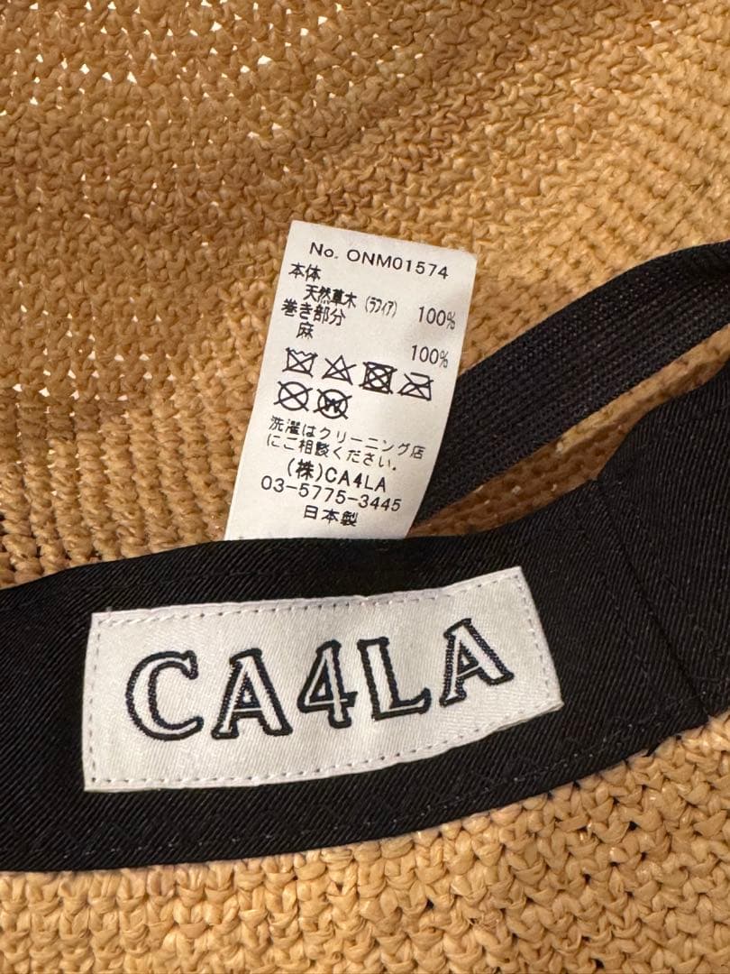 CA4LA カンカン帽　ストローハット　麦わら帽子