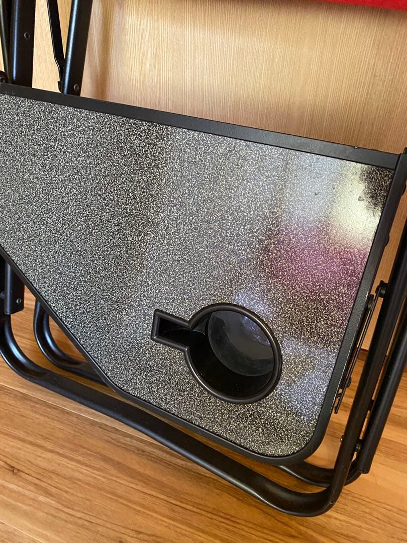 Coleman アウトドアチェア 2個セット　レッド　キャンプ　サイドテーブル付