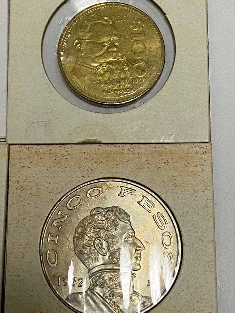 本物保証　メキシコ　銀貨　　セット　外国　銅貨