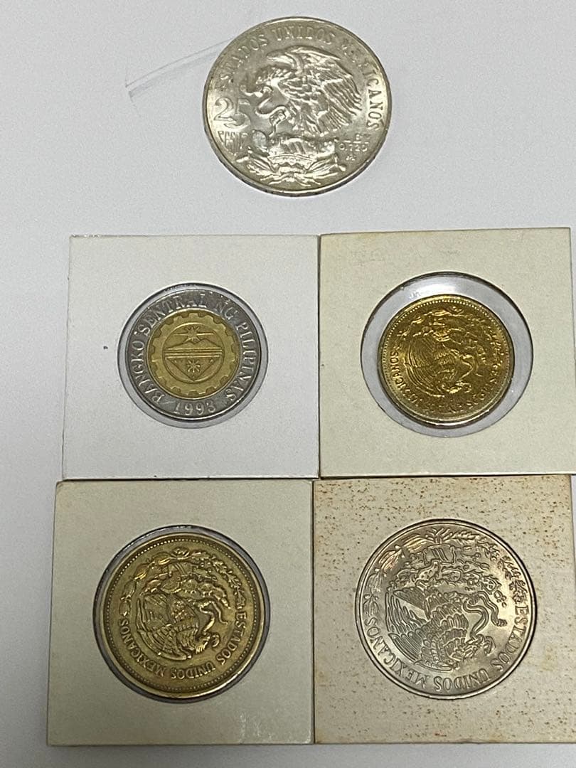 本物保証　メキシコ　銀貨　　セット　外国　銅貨