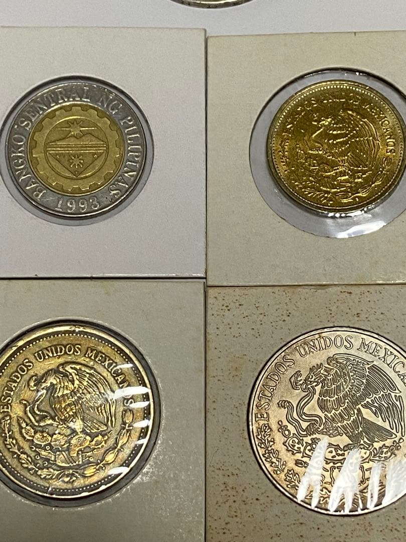本物保証　メキシコ　銀貨　　セット　外国　銅貨