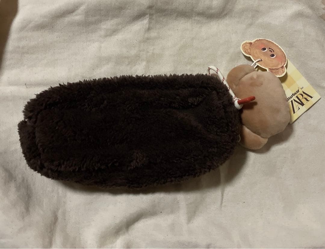 BUTTERBEAR ZARA モコモコ　バターベア　トラベルポーチ　もこもこ