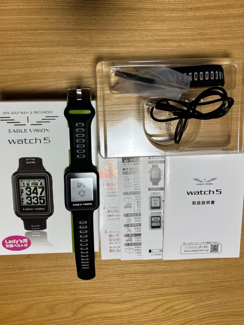 ゴルフ距離計（腕時計）　イーグルビジョン ウォッチ5 ブラック