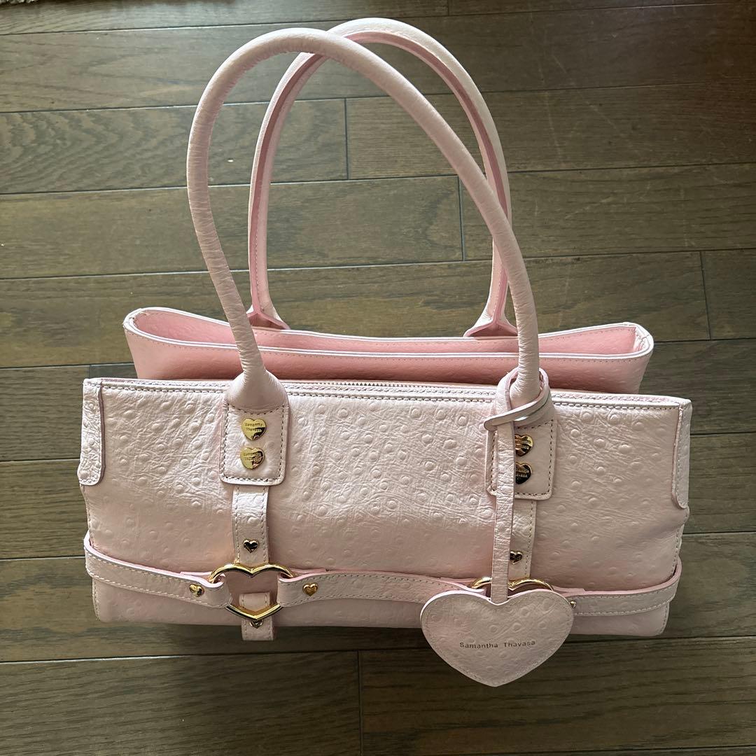 Samantha Thavasa ピンク ハートバッグハートミラー付き