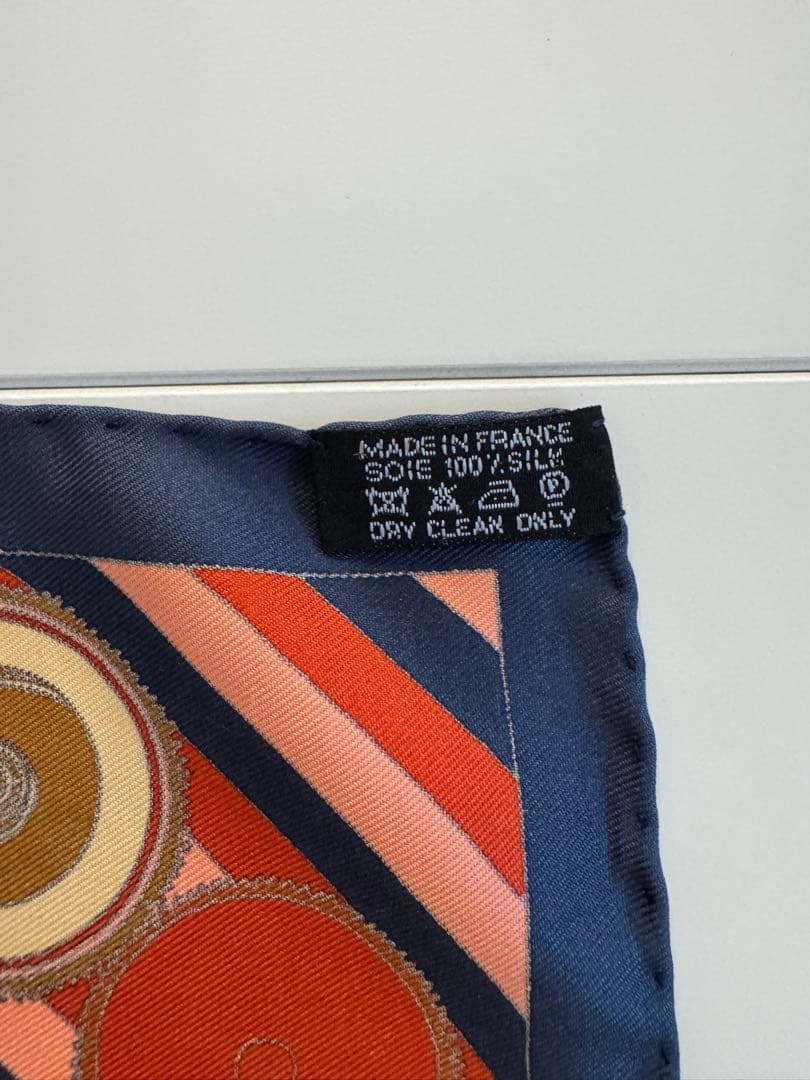 HERMES エルメス スカーフ プチカレ　時計柄　美品