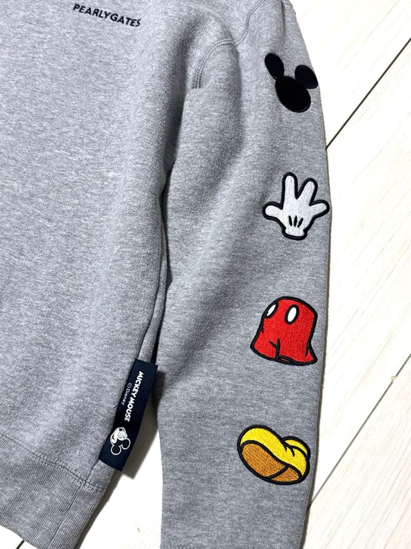 パーリーゲイツ ディズニー ミッキーマウス スウェット グレー　M