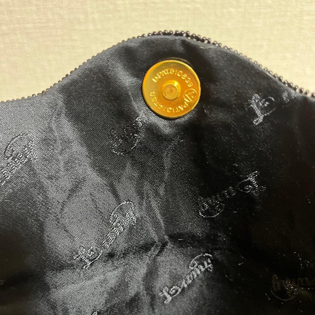 【極美品】LUMYはしもと　ビーズバッグ　ブラック×マルチカラー　パーティー