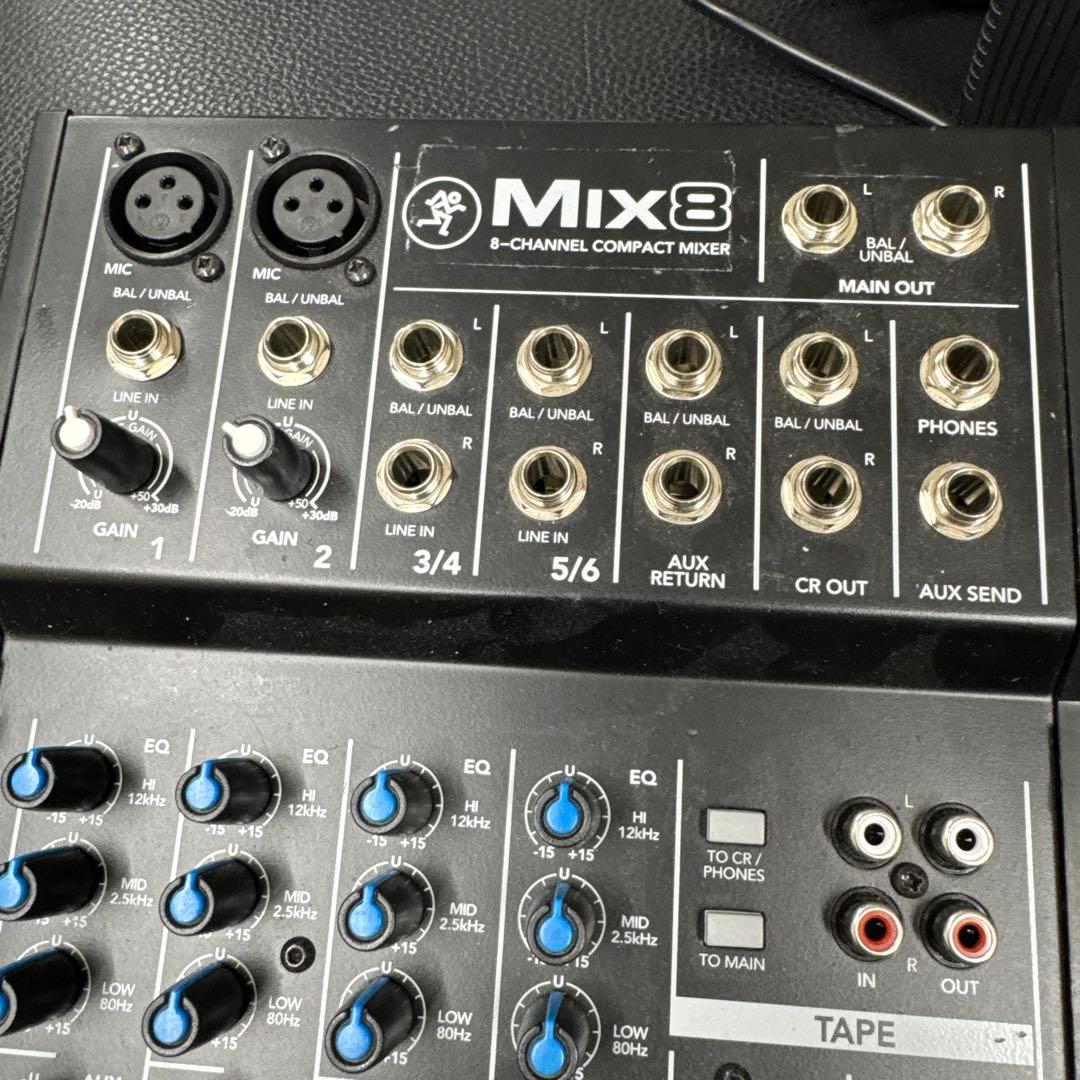 Mackie Mix8 8ch コンパクトアナログミキサー アダプター＋ケース付