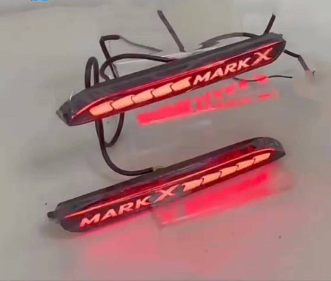 新作！マークXLEDリフレクターマークX文字入り！スモークタイプ