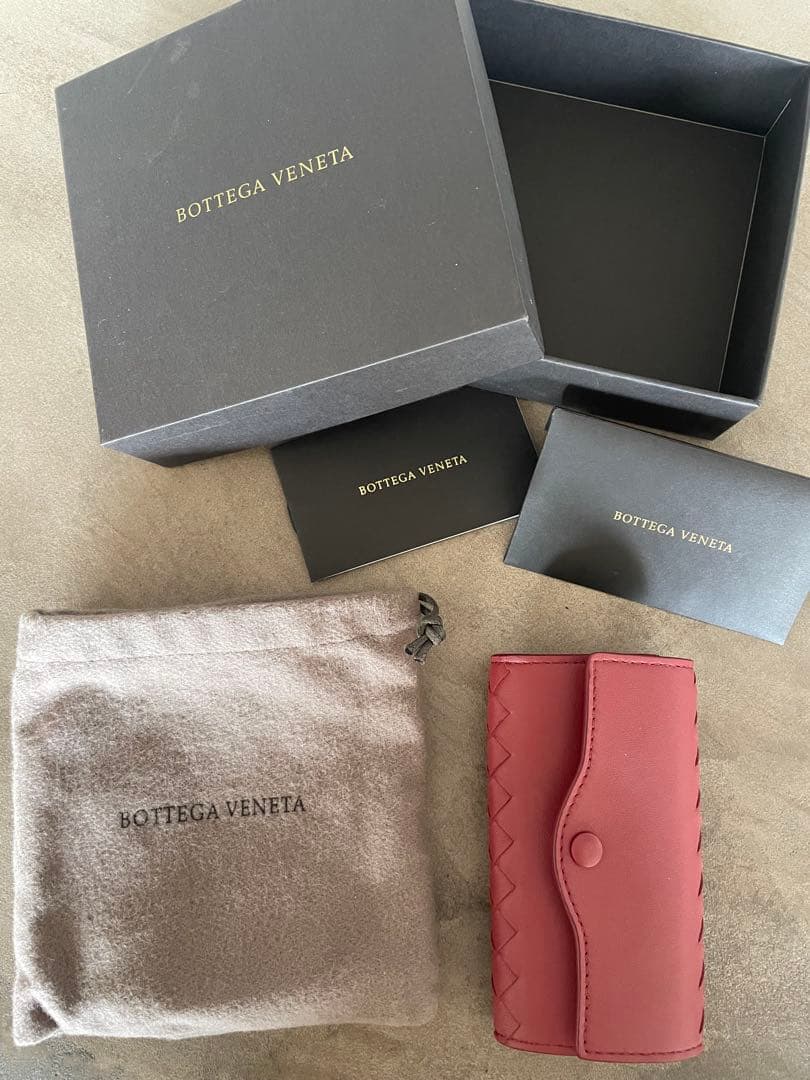 箱付き　BOTTEGA VENETA キーケース　レッド