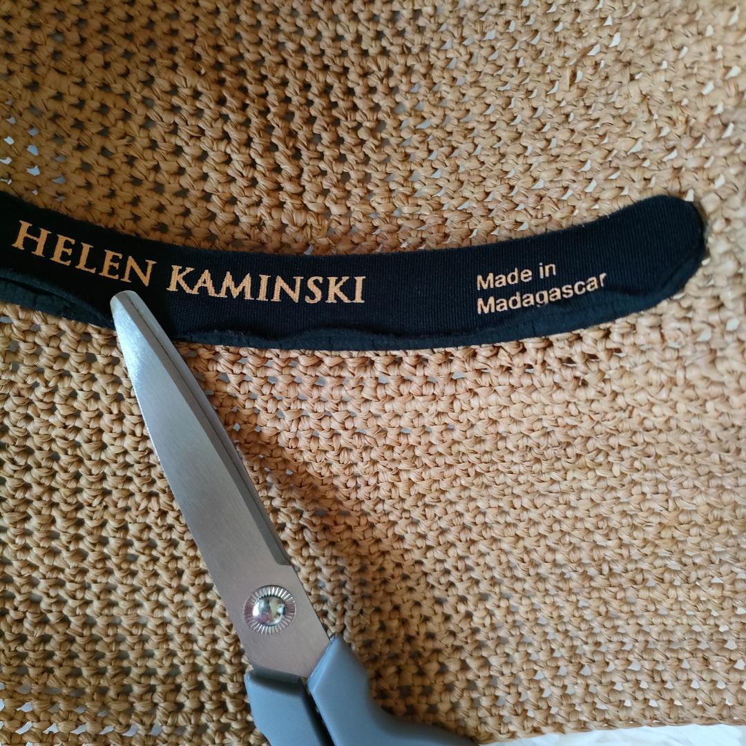 Helen Kaminski ラフィアハット つば広　麦わら帽子　折りたたみ