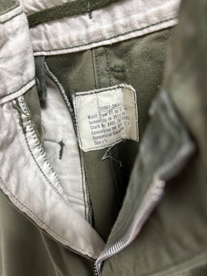 初期　60s M65 アルミジップ　USARMY ミリタリーパンツ