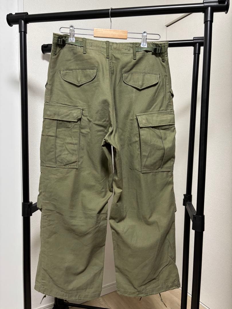初期　60s M65 アルミジップ　USARMY ミリタリーパンツ
