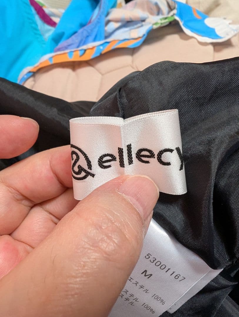 ellecy 和風神獣柄 Mサイズ 長袖ワンピース