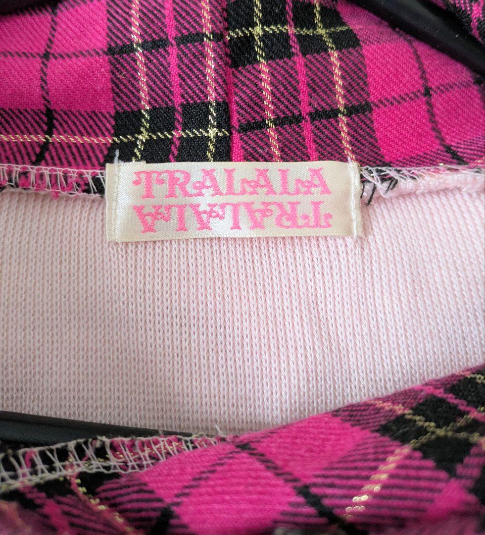 美品 TRALALA トゥララ フード付き ピンク パーカー ニット 希少品