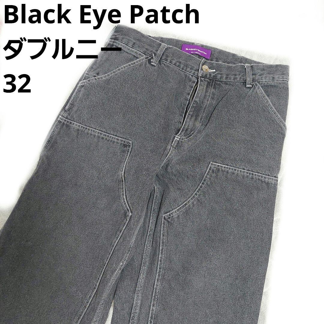Black Eye Patch ダブルニー　ワークパンツ 黒