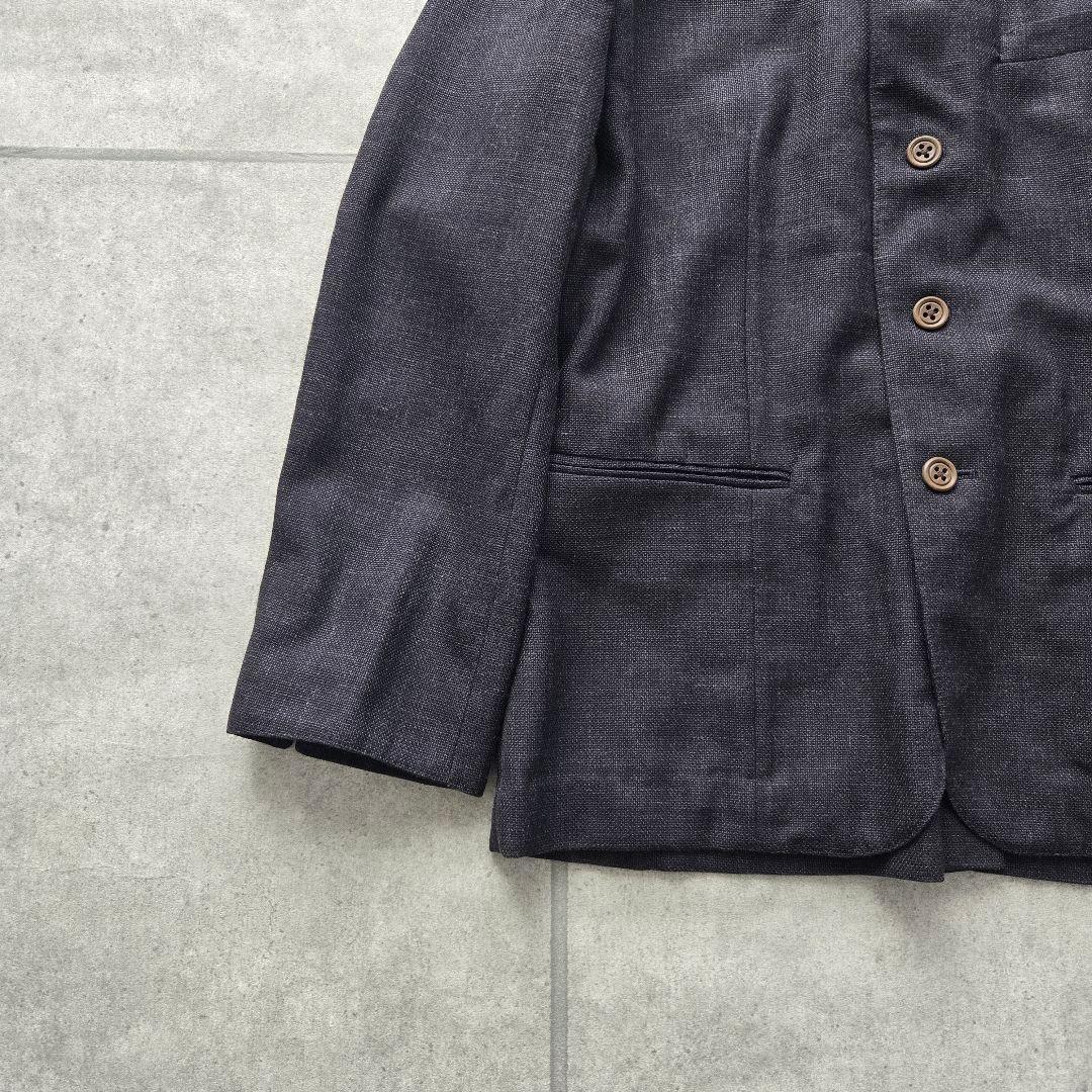 45R ウール リネン シルク ルーシー ジャケット ネイビー