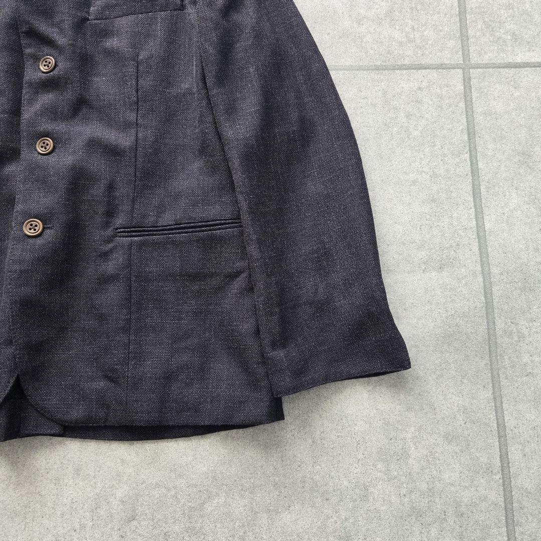 45R ウール リネン シルク ルーシー ジャケット ネイビー