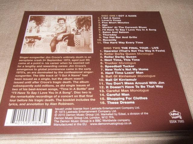 JIM CROCE,新品未開封,ジム・クロウチ,2CD,SSW