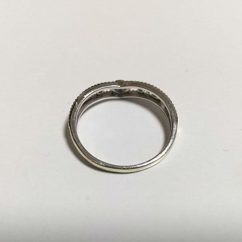 【JEWELRY TSUTSUMI】K10 WG ダイヤモンドピンキーリング