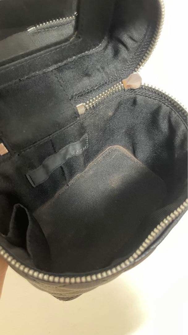Riu バニティバッグ Quilting vanity bag black