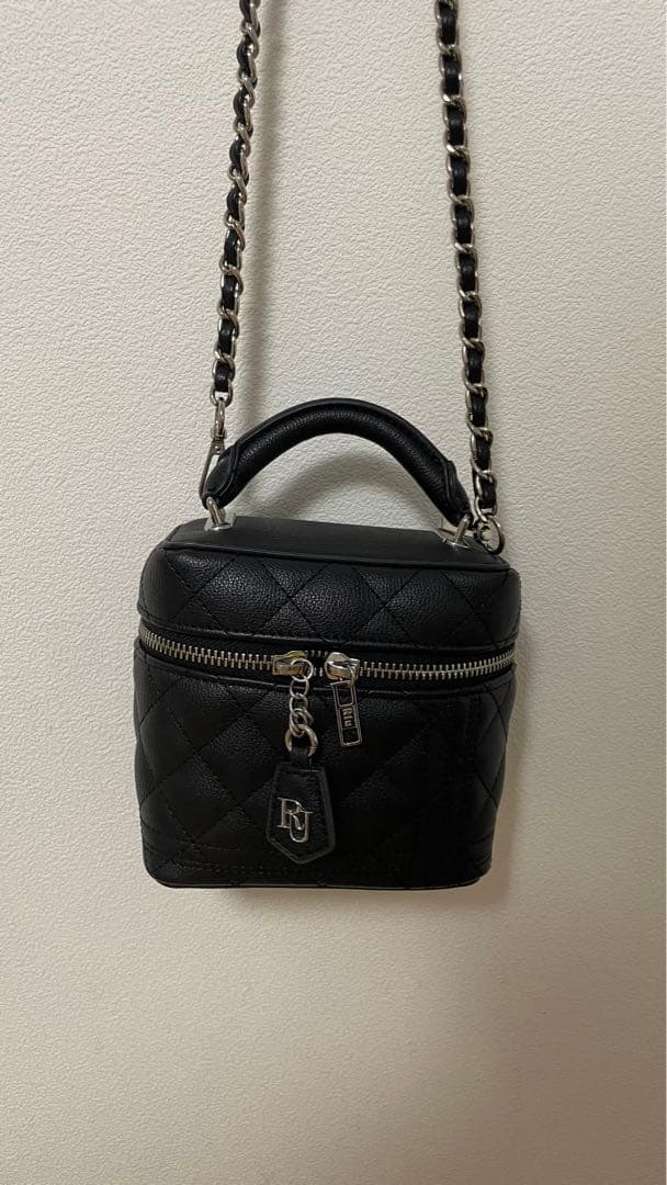 Riu バニティバッグ Quilting vanity bag black