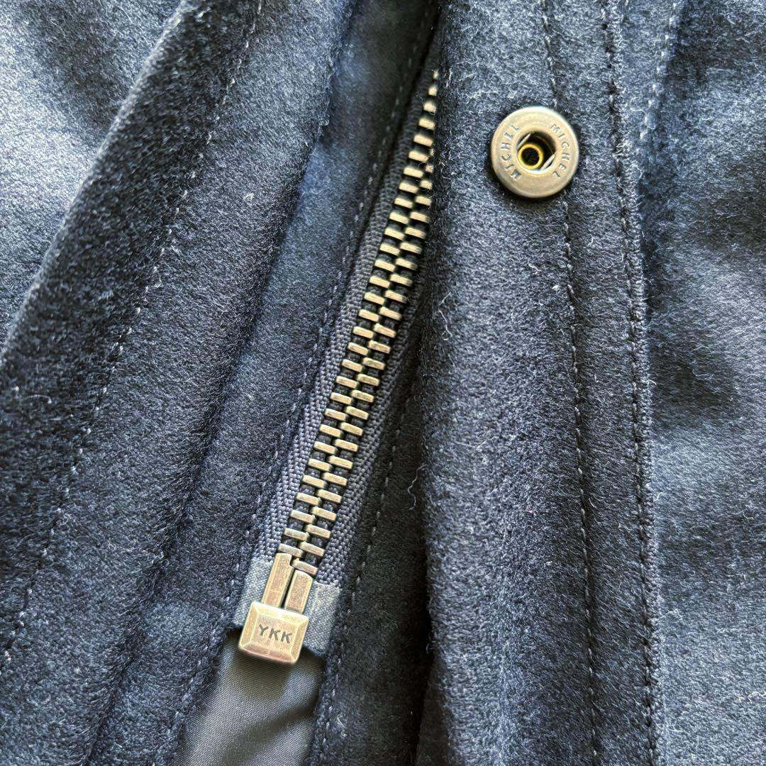 【カシミヤ混】トゥモローランド フィールドジャケット M 黒 ベルト付