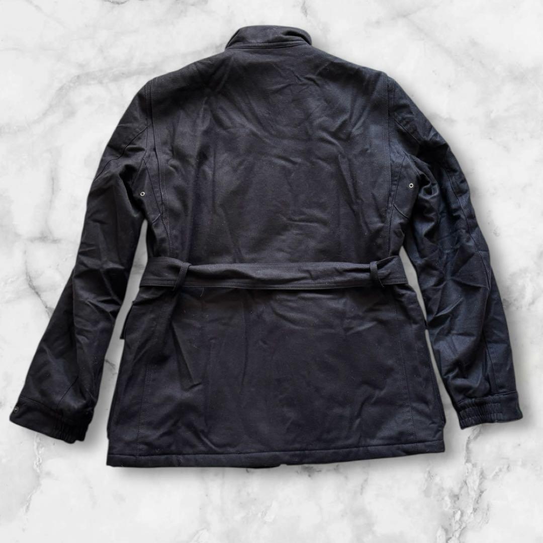 【カシミヤ混】トゥモローランド フィールドジャケット M 黒 ベルト付