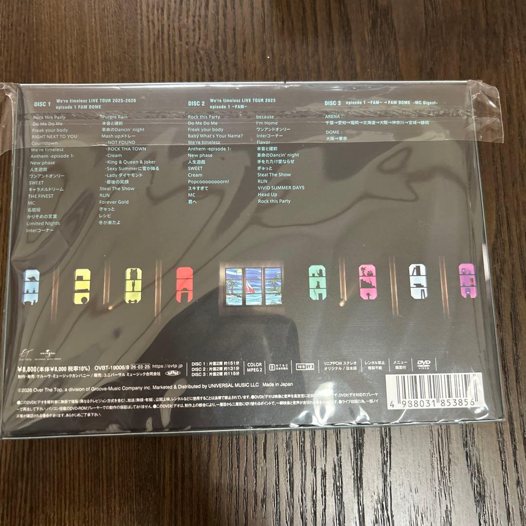 初回限定盤timelesz We're FAM DOME LIVE DVD