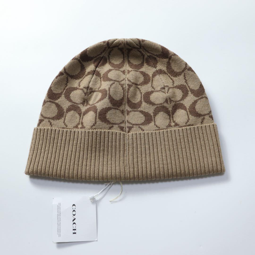 未使用　COACH コーチ　ニット帽子　ビーニー　レディース　メンズ
