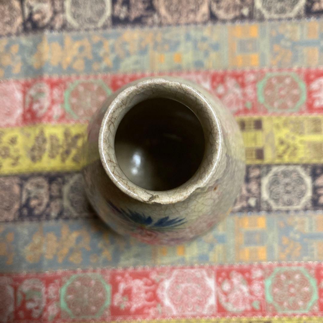 徳利　酒器　一輪挿し　古瀬戸　江戸　口に傷　￼高12￼口2.8高台3.8CM