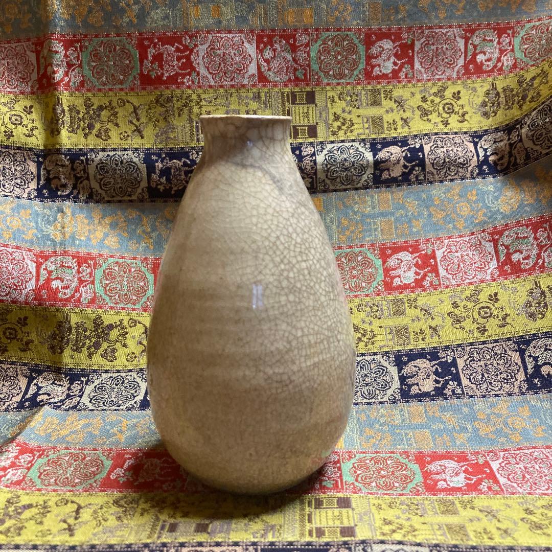 徳利　酒器　一輪挿し　古瀬戸　江戸　口に傷　￼高12￼口2.8高台3.8CM