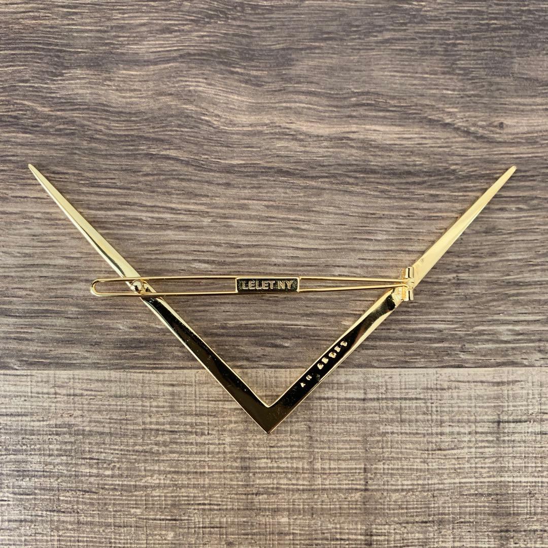 【美品】レレットニューヨーク ゴールド V字型 へアピン【バレッタ】