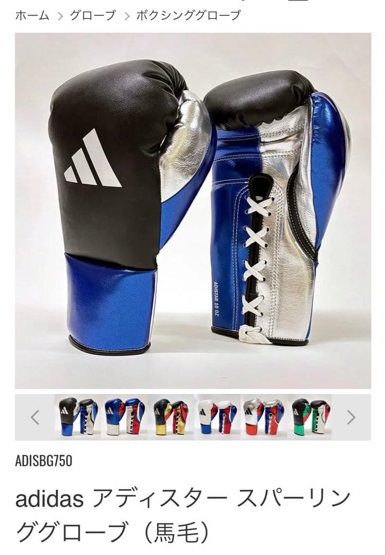 adidas ボクシンググローブ 10oz
