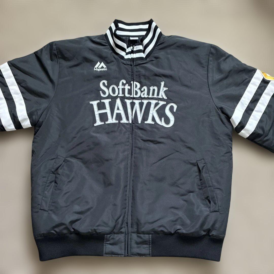 SoftBank Hawks グランドコート　ジャケット 黒