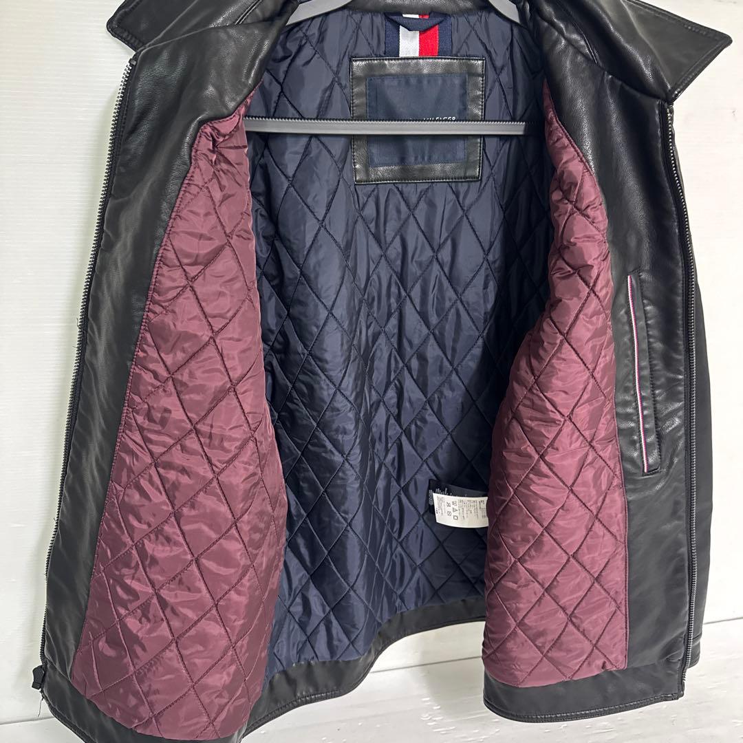 トミーヒルフィガー フェイクレザージャケット Sサイズ 革ジャン